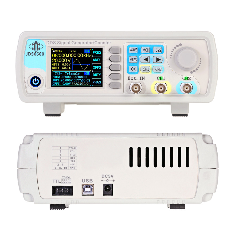 Generatore di Segnali DDS YAO  - Dual Channel Arbitrary Waveform Function Generator 60Mhz recensione e prezzo
